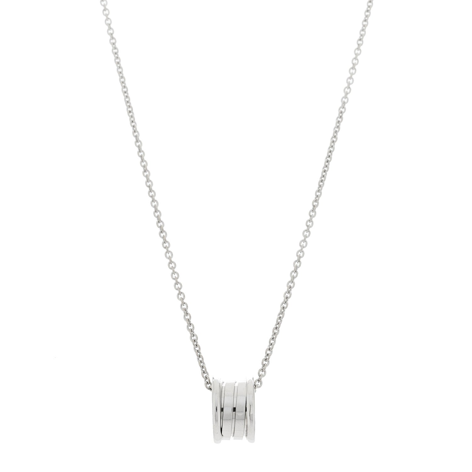 Bulgari 18K White Gold B.Zero1 Pendant Necklace 1 of 6