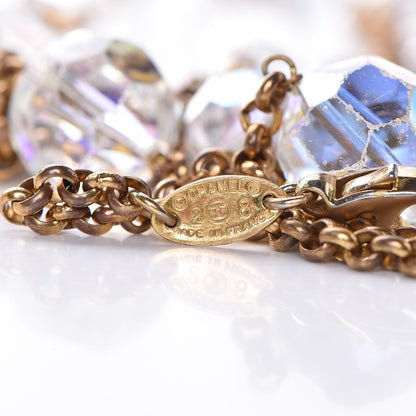 Chanel Crystal Bead Long Necklace Gold 5 of 6