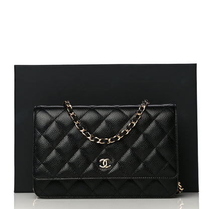 Chanel Caviar Quilted Wallet On Chain WOC Black 11 of 11