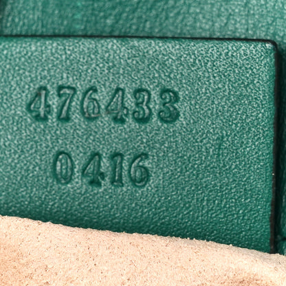 Gucci Calfskin Matelasse Super Mini GG Marmont Shoulder Bag Emerald Green 7 of 12