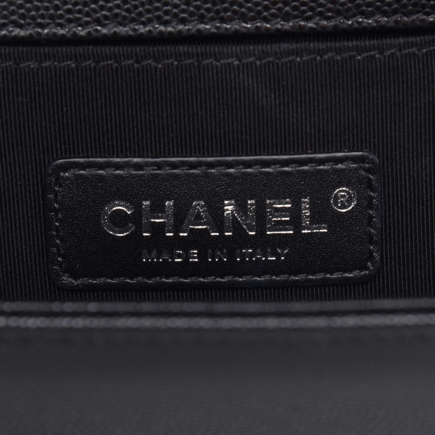 Chanel Caviar Chevron Quilted Medium Boy Flap Black 6 of 7