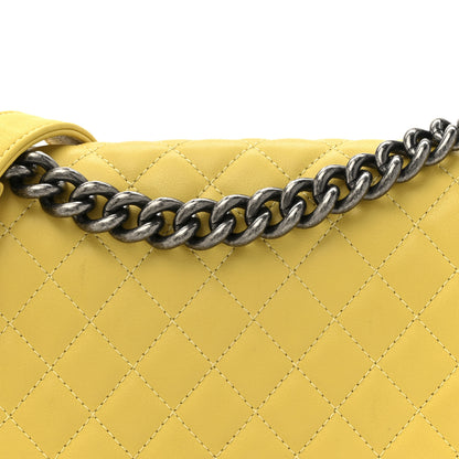 Chanel Calfskin Quilted Medium Boy Flap Yellow 8 of 14