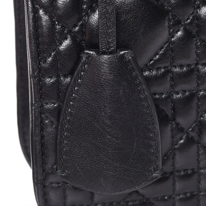 Christian Dior Lambskin Cannage Large Dioraddict Flap Bohemian Strap Black 19 of 23