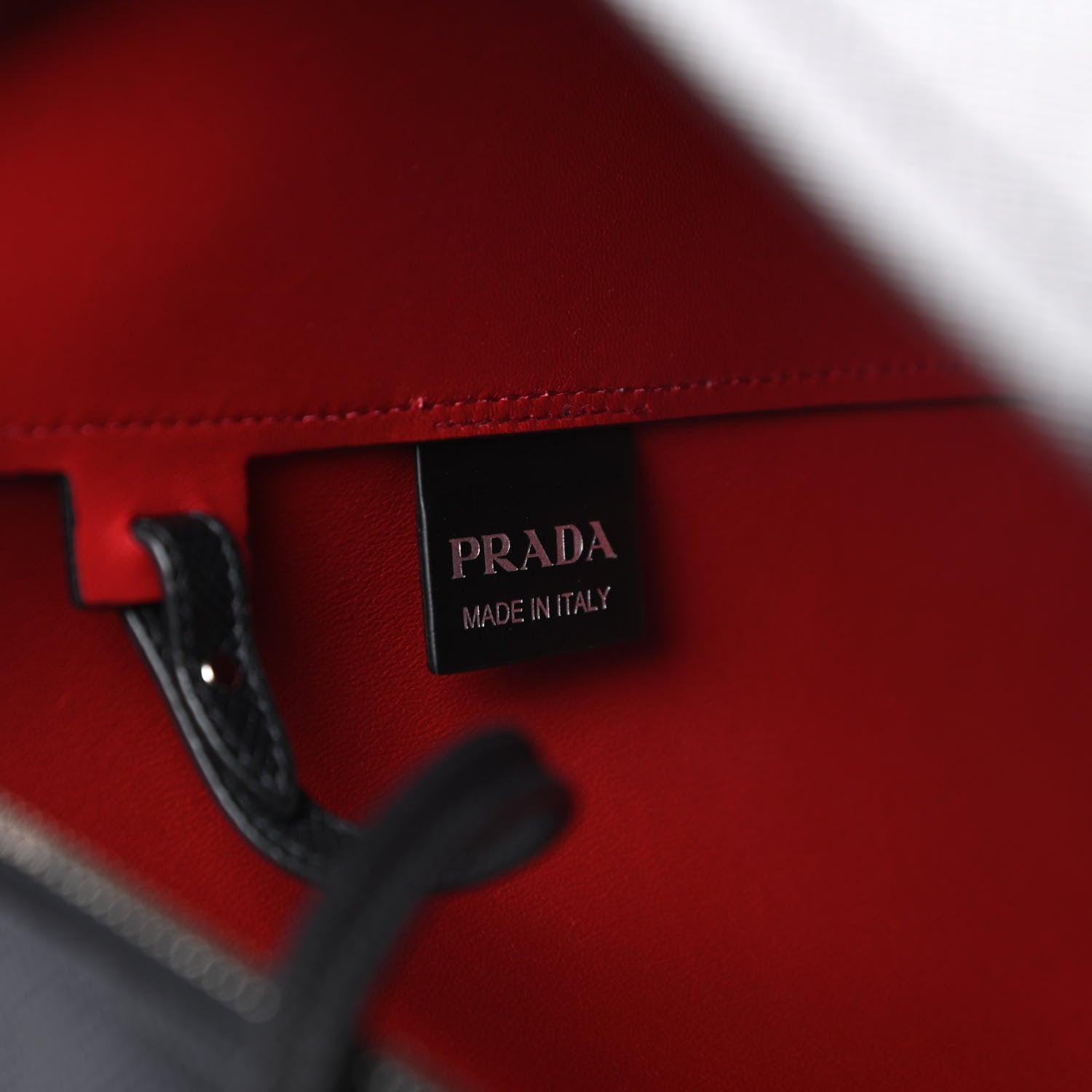 Prada Saffiano Cuir Shopping Tote Black Fuoco 7 of 12