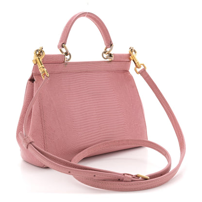 Dolce & Gabbana Stampa Iguana Crystal Small Miss Sicily Satchel Candy 3 of 15