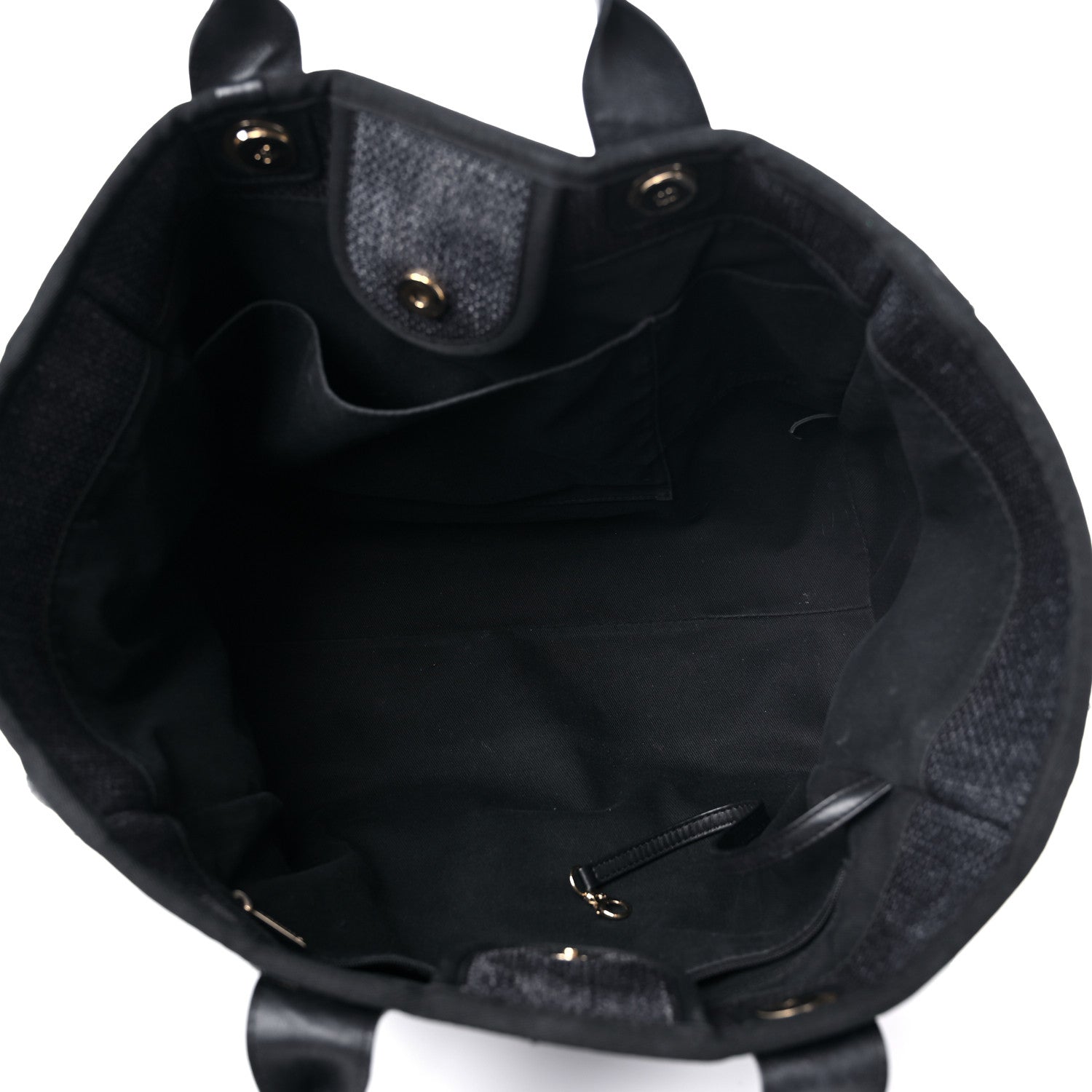 Chanel Woven Straw Raffia Large Deauville Tote Black 5 of 24