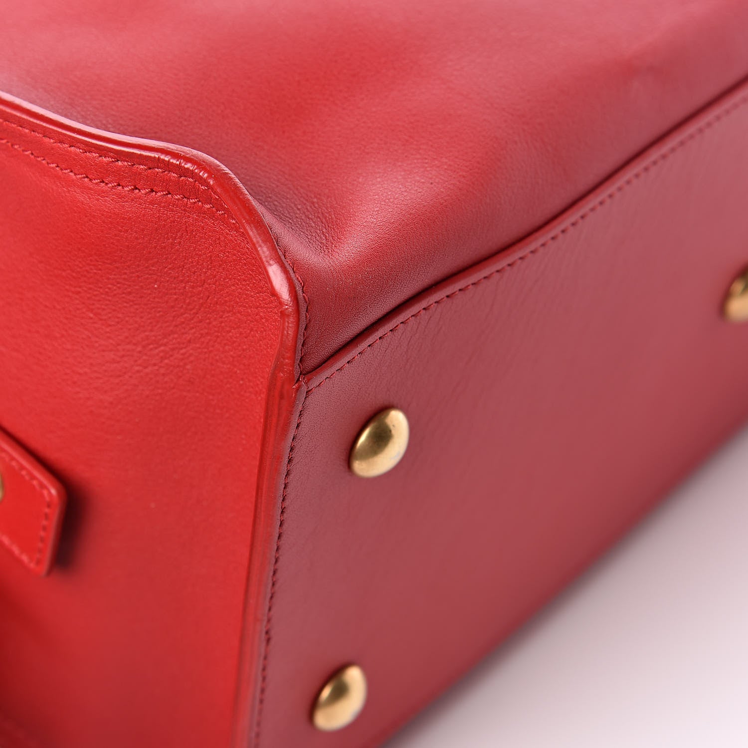 Saint Laurent Calfskin Small Classic Y Cabas Red 10 of 12