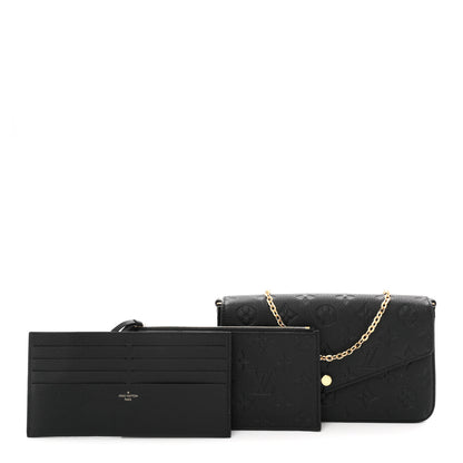 Louis Vuitton Empreinte Pochette Felicie Chain Wallet Black 3 of 11