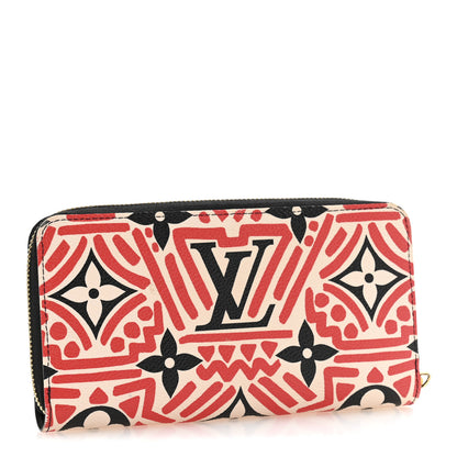 Louis Vuitton Monogram Giant Crafty Zippy Wallet Creme Rouge Black 3 of 11