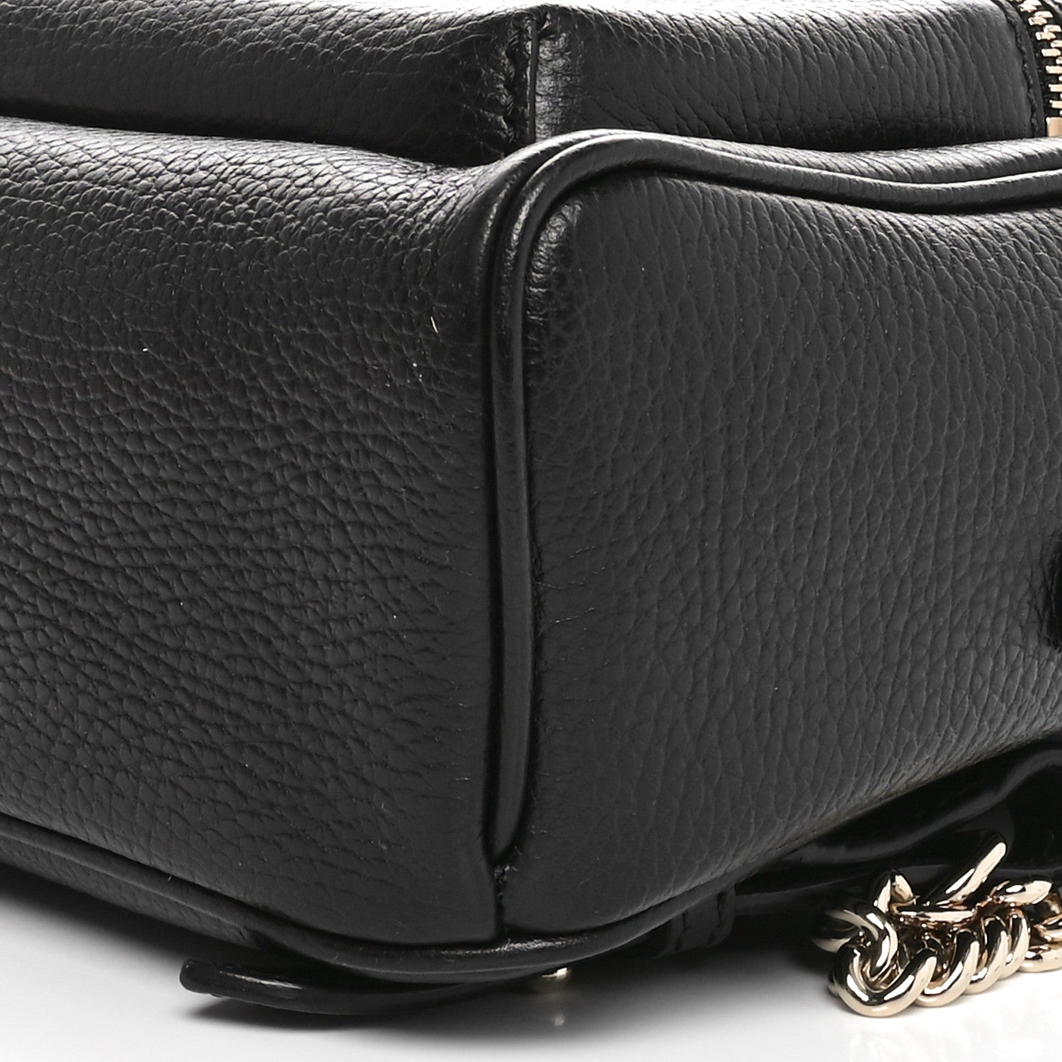 Gucci Pebbled Calfskin Soho Chain Backpack Black 10 of 10