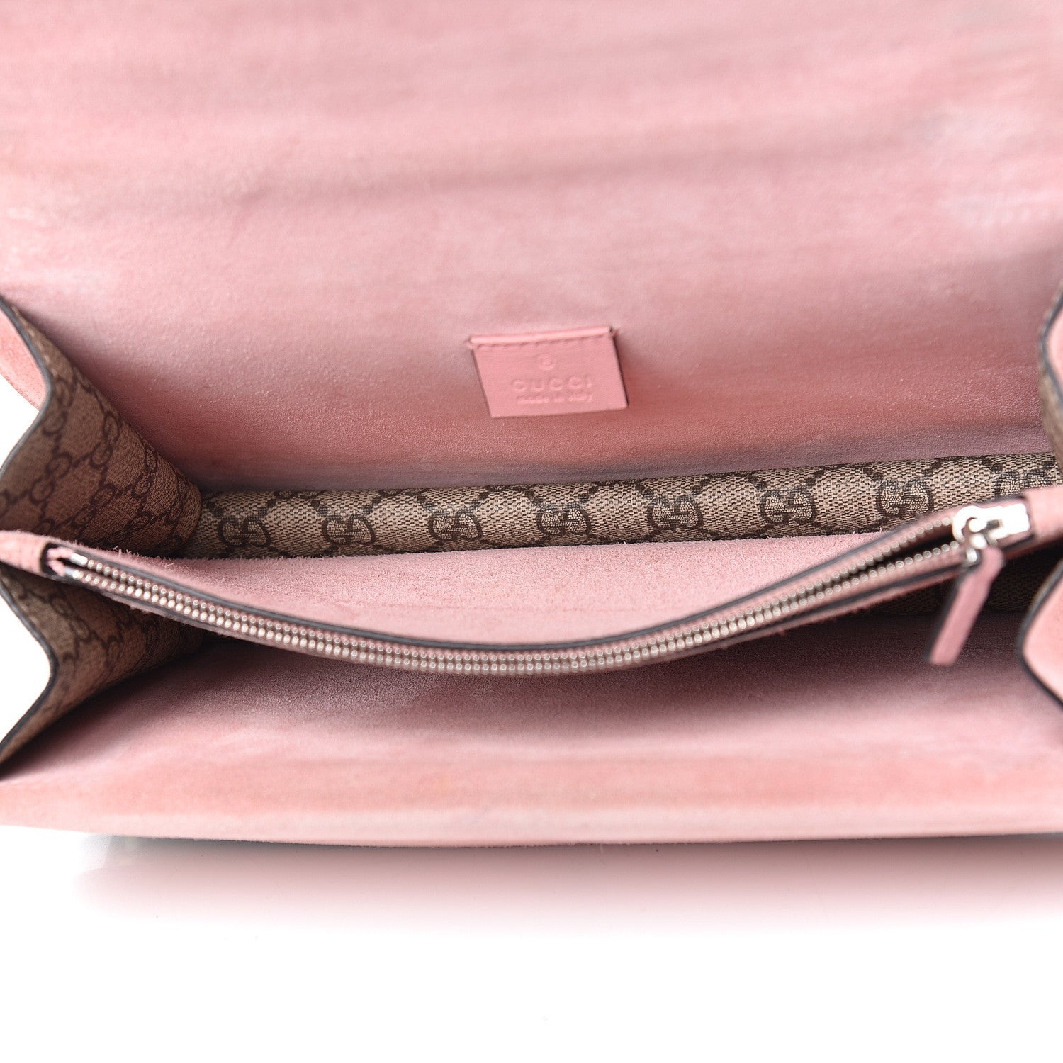 Gucci GG Supreme Monogram Suede Crystal Small Dionysus Shoulder Bag Beige Ebony Light Peonia 5 of 12