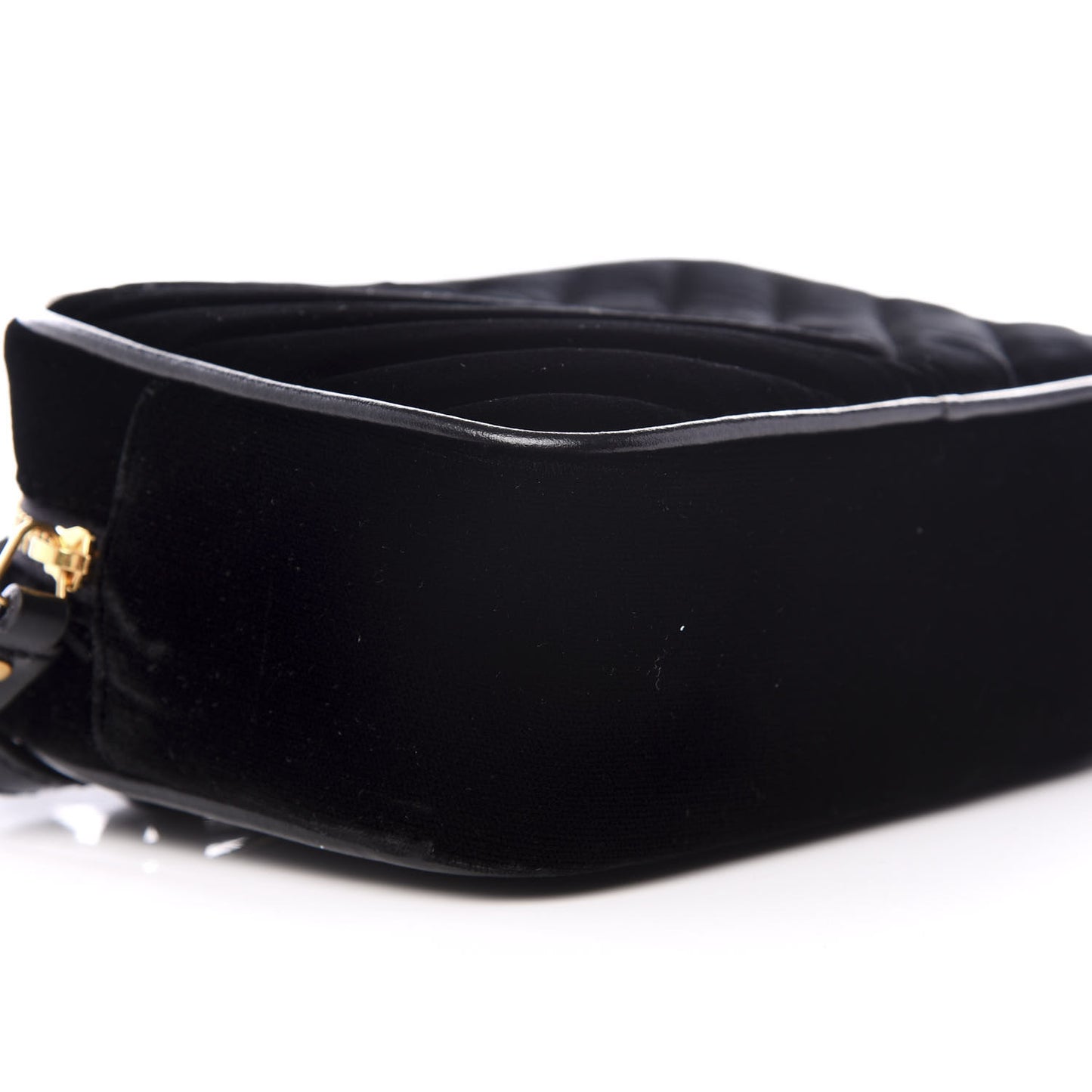 Velour Matelasse Monogram Lou Belt Bag Black