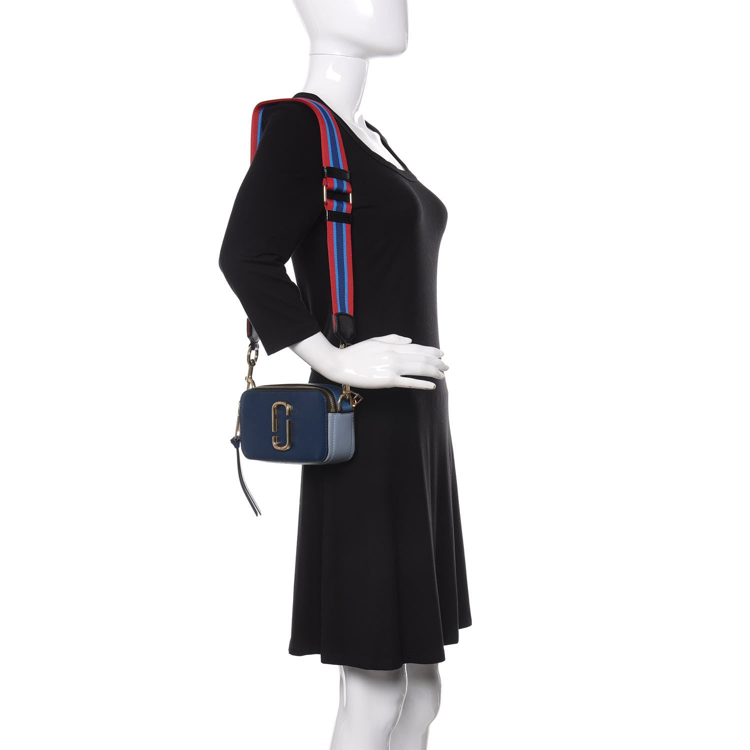 Marc Jacobs Saffiano Small Snapshot Camera Bag Navy Multicolor 2 of 11