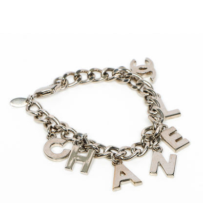 Chanel CC Logo Charms Bracelet Silver 4 of 4