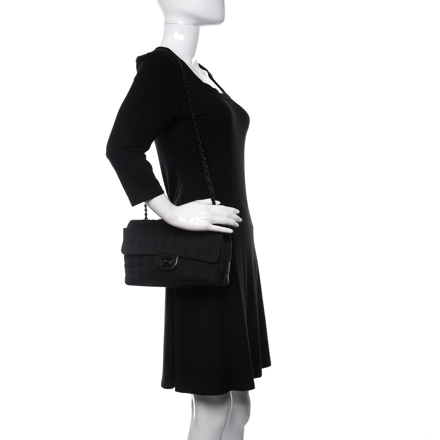 Chanel Nylon Medium Travel Flap Black 2 of 13