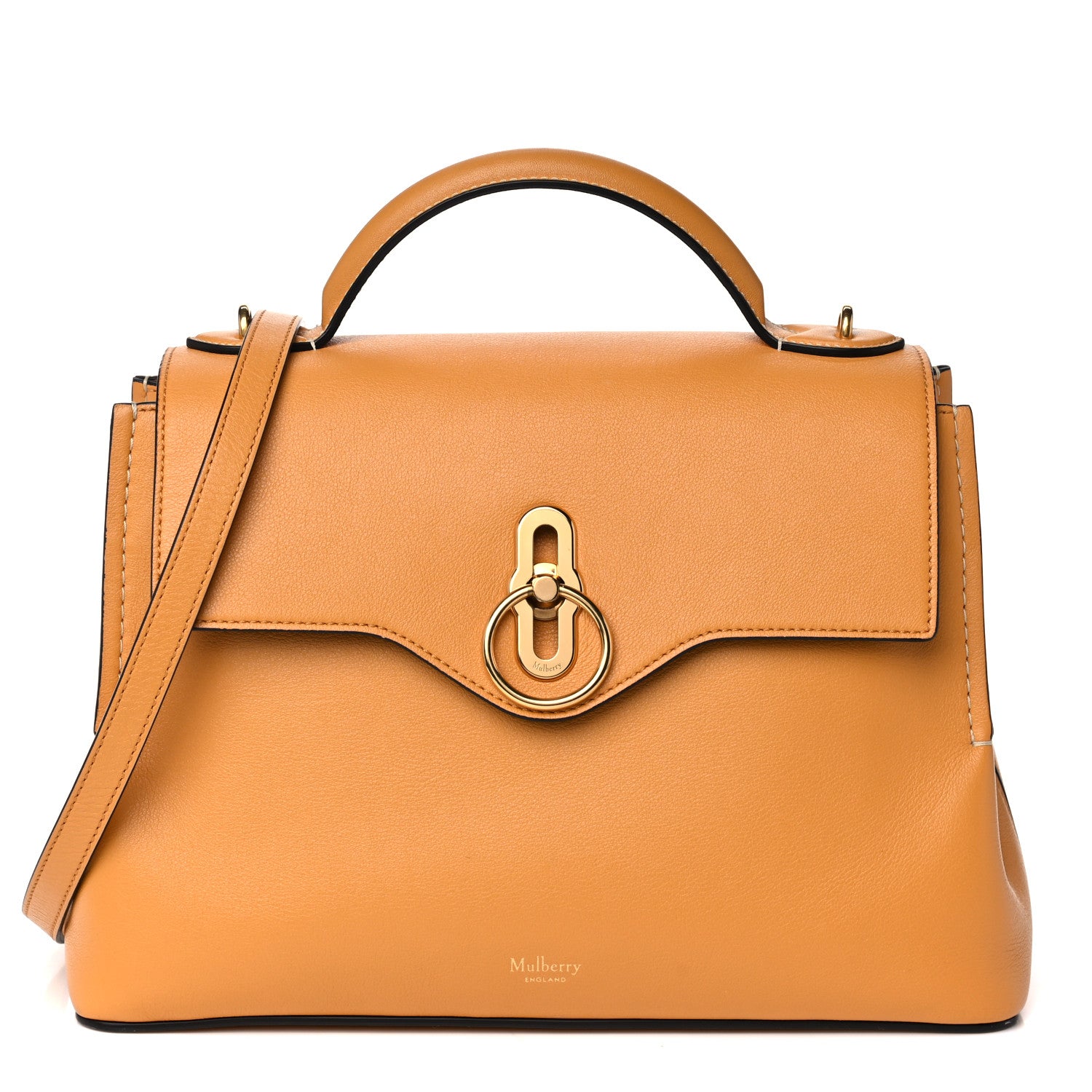 Mulberry Silky Calfskin Small Seaton Deep Amber 1 of 14