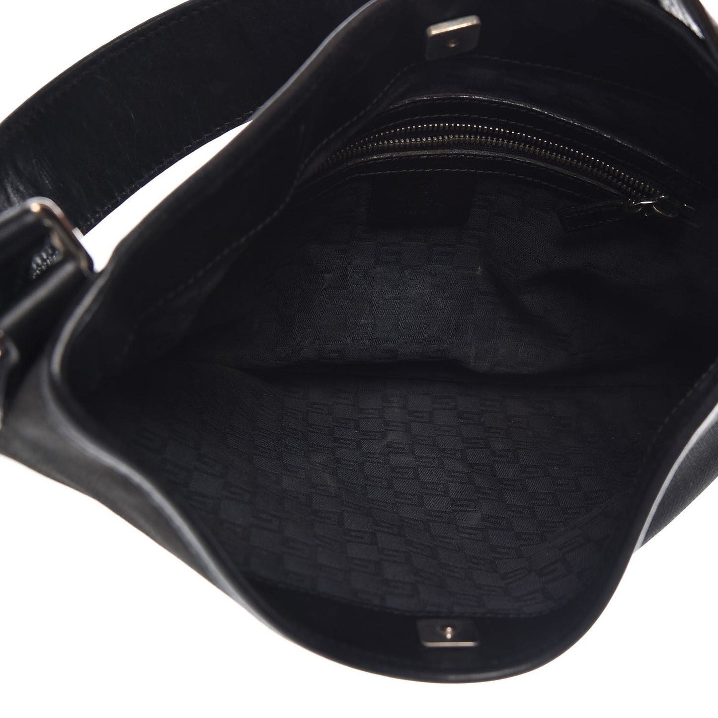 Canvas GG Reins Shoulder Bag Black