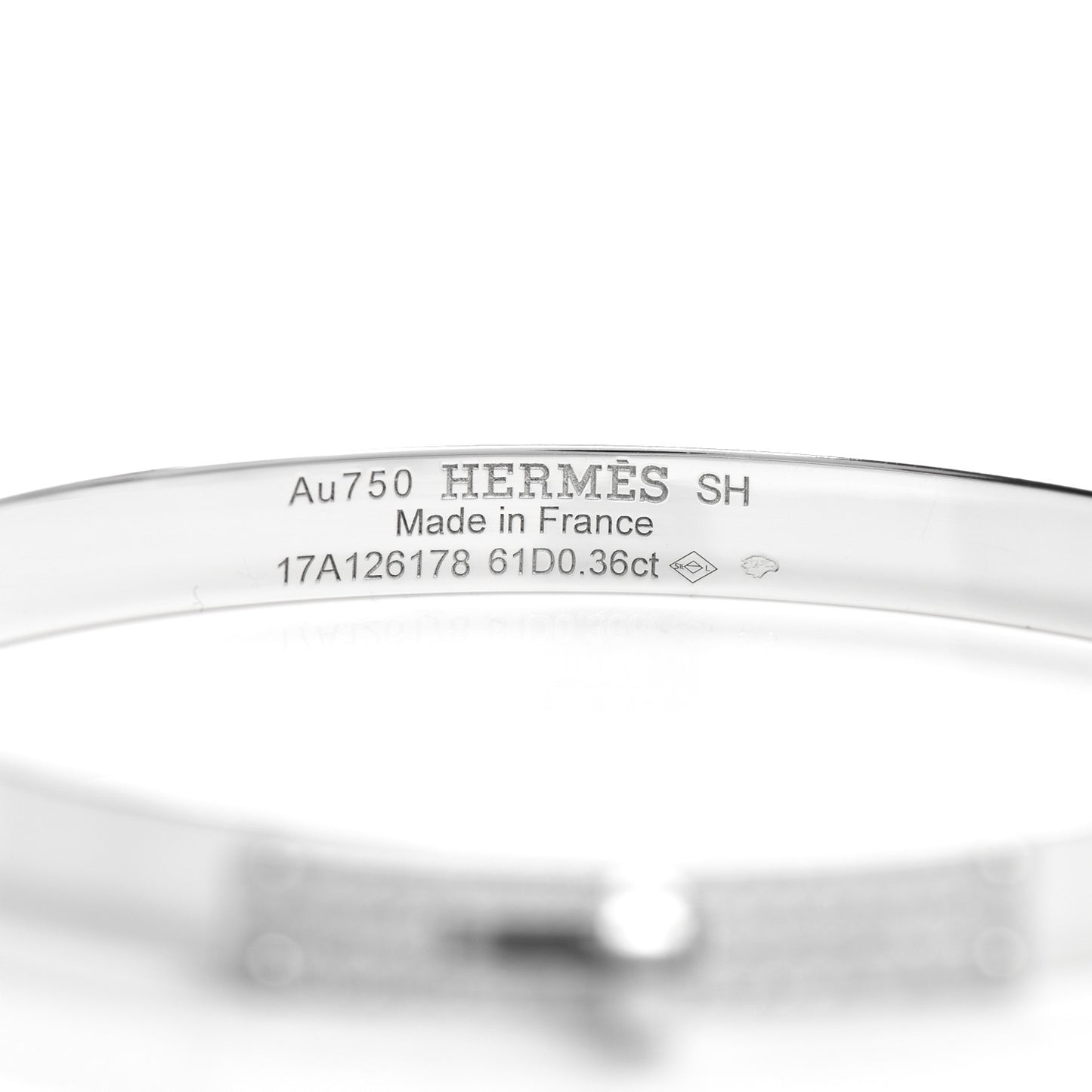 18K White Gold Diamond PM Kelly Pave Bracelet SH