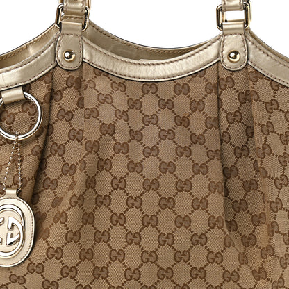 Gucci Monogram Medium Sukey Tote Champagne 16 of 22