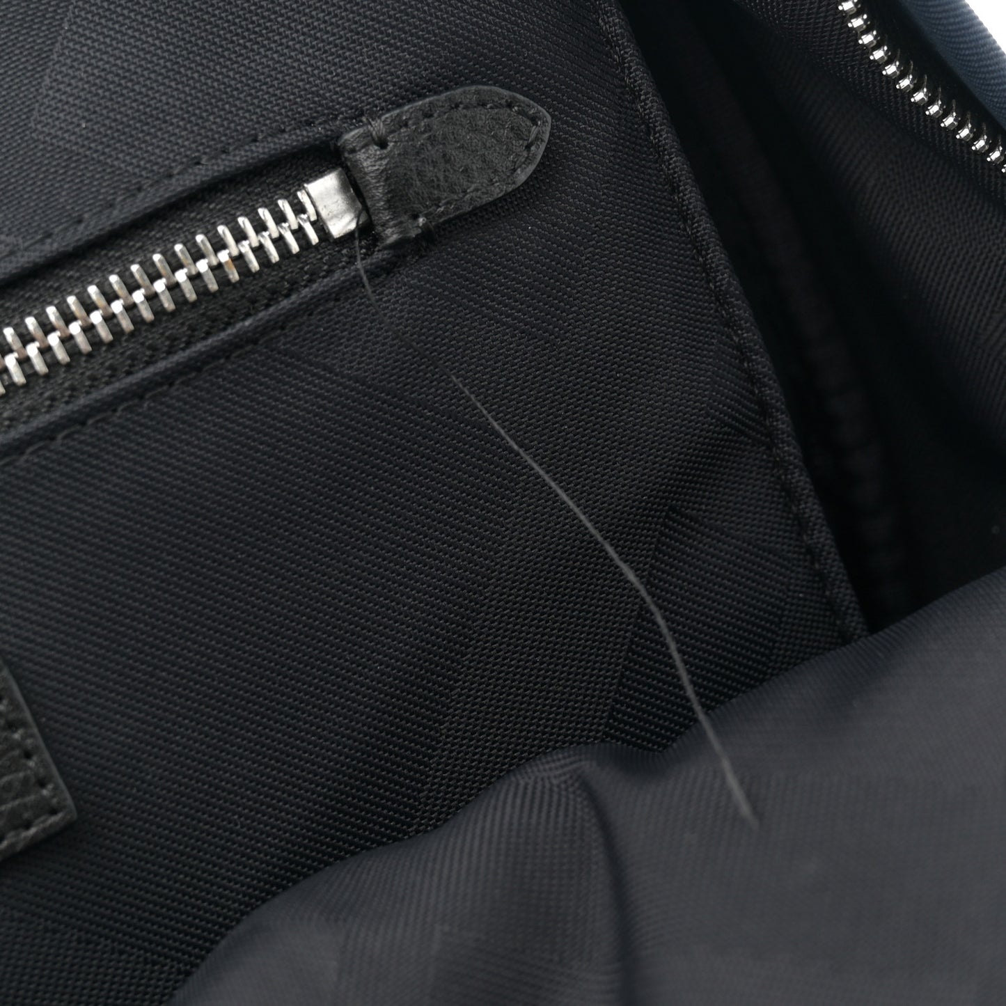 Nylon Check Print Abbeydale Simple Backpack Navy