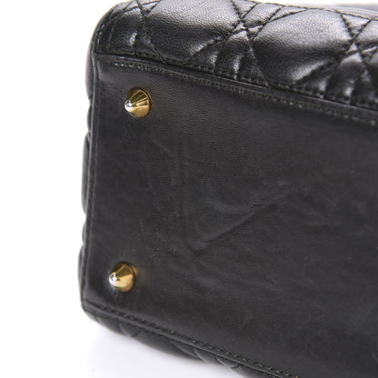 Christian Dior Lambskin Cannage Medium Lady Dior Black 8 of 11