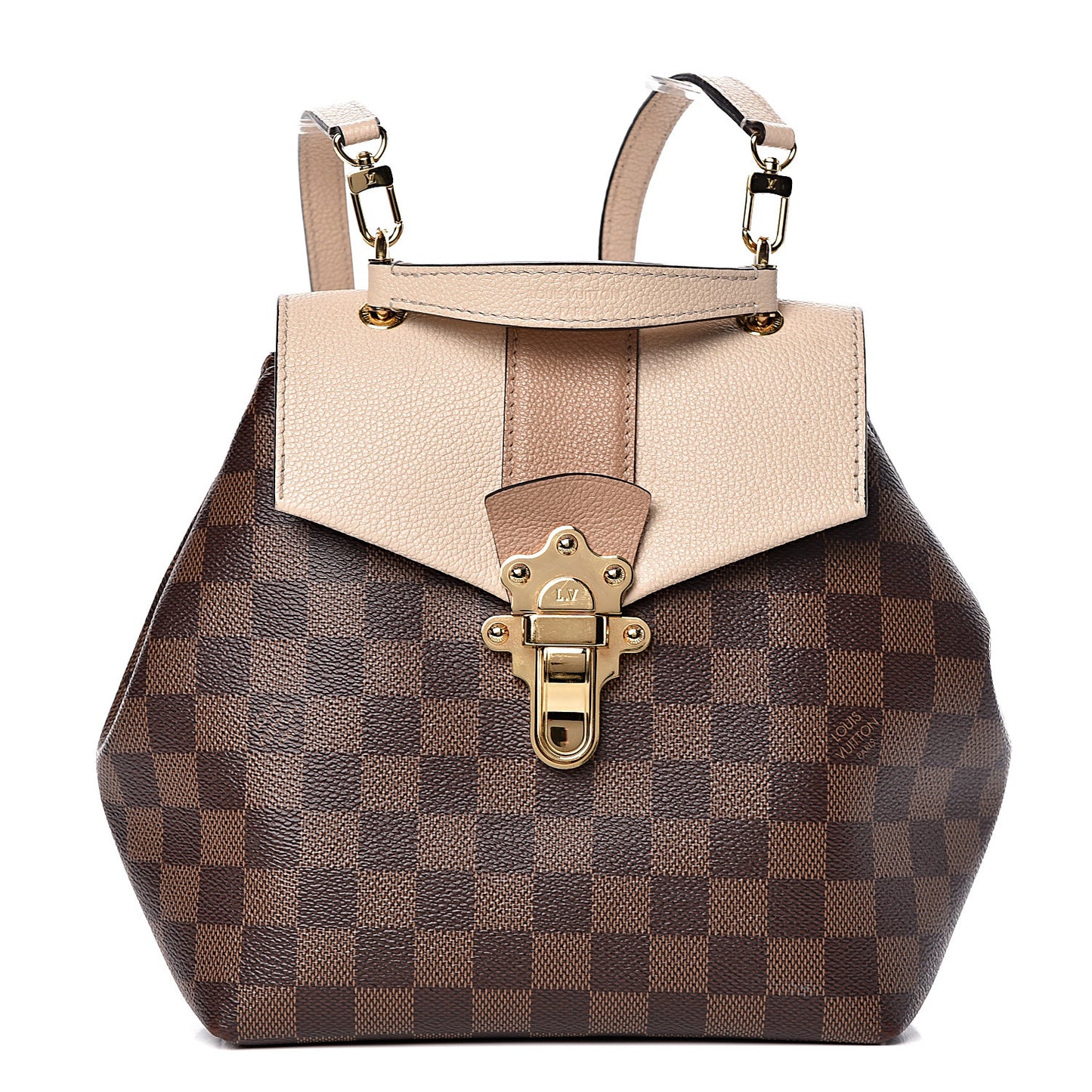 Damier Ebene Clapton Backpack Creme