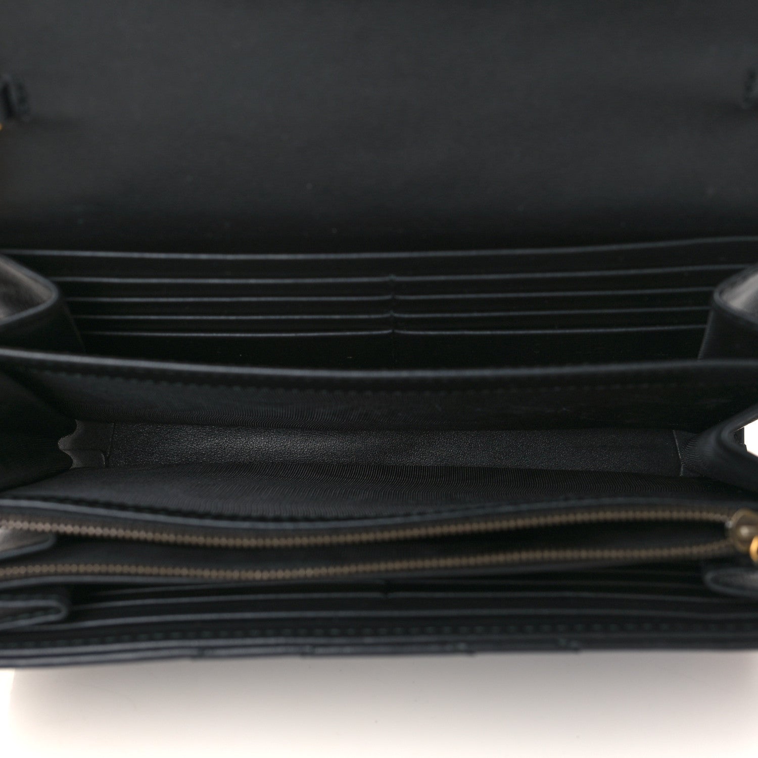 Gucci Calfskin Matelasse GG Marmont Chain Wallet Black 5 of 6
