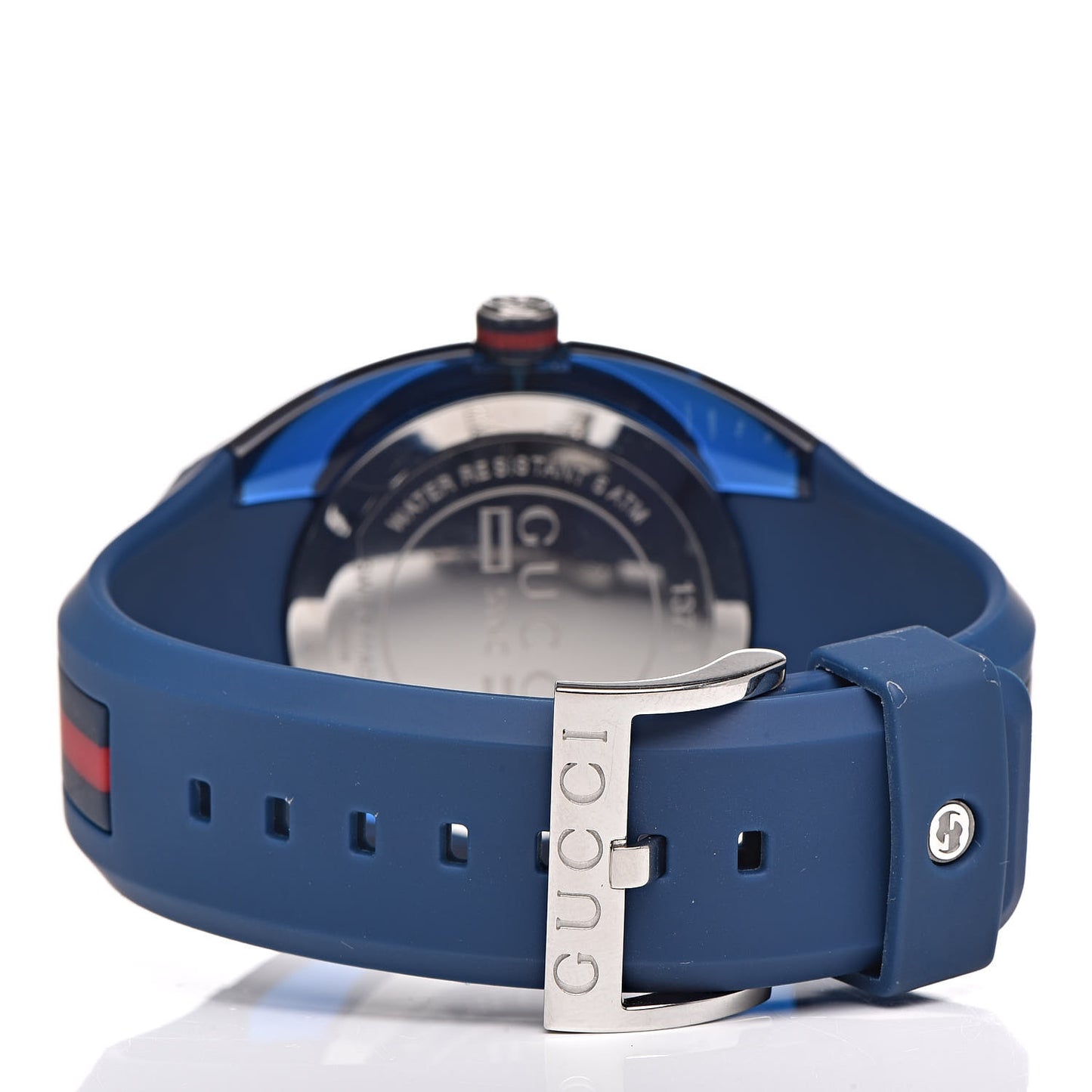 Stainless Steel Rubber 46mm Sync Web Quartz Watch Blue