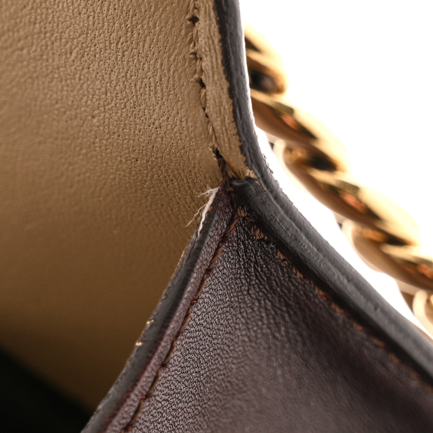 Smooth Calfskin Medium Case Chain Flap Burgundy