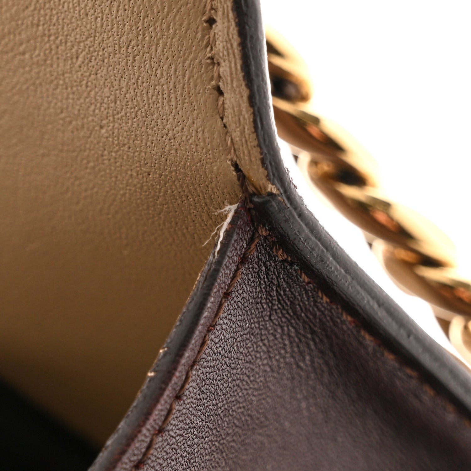 Celine Smooth Calfskin Medium Case Chain Flap Burgundy 15 of 16