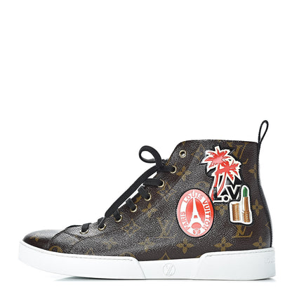 Louis Vuitton Calfskin Monogram World Tour Sneaker Boot 40 1 of 10