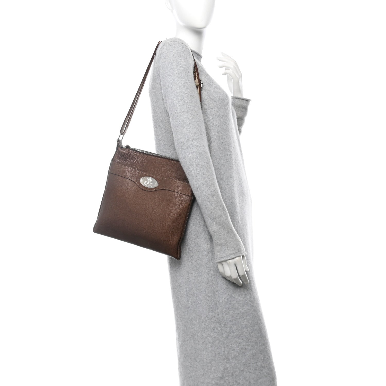Fendi Cuoio Romano Selleria Messenger Brown 2 of 10