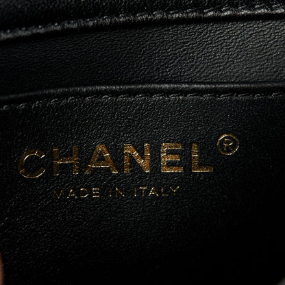 Chanel Shiny Lambskin Quilted Pearl Twist Mini Square Flap Black 6 of 15