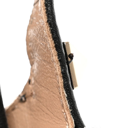 Valentino Garavani Pebbled Calfskin Rockstud Ankle Strap 100mm Pumps 37.5 Black 18 of 18
