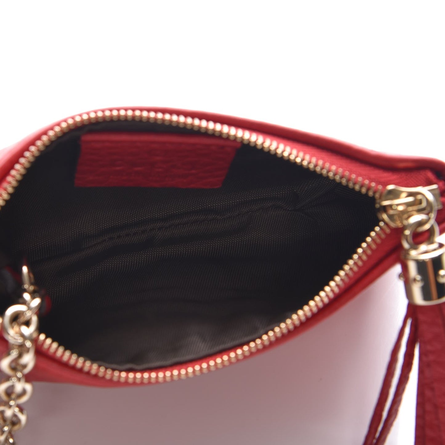 Pebbled Calfskin Soho Key Case Red