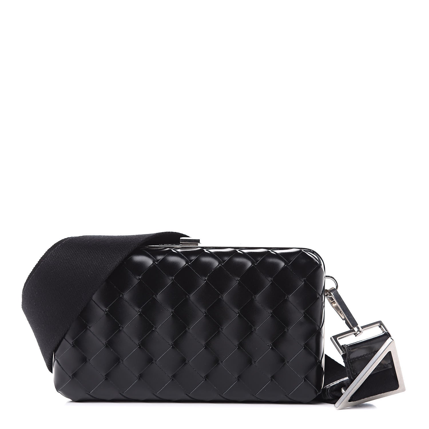 Bottega Veneta Spazzolato Intrecciato Mens Crossbody Messenger Case Black 1 of 8