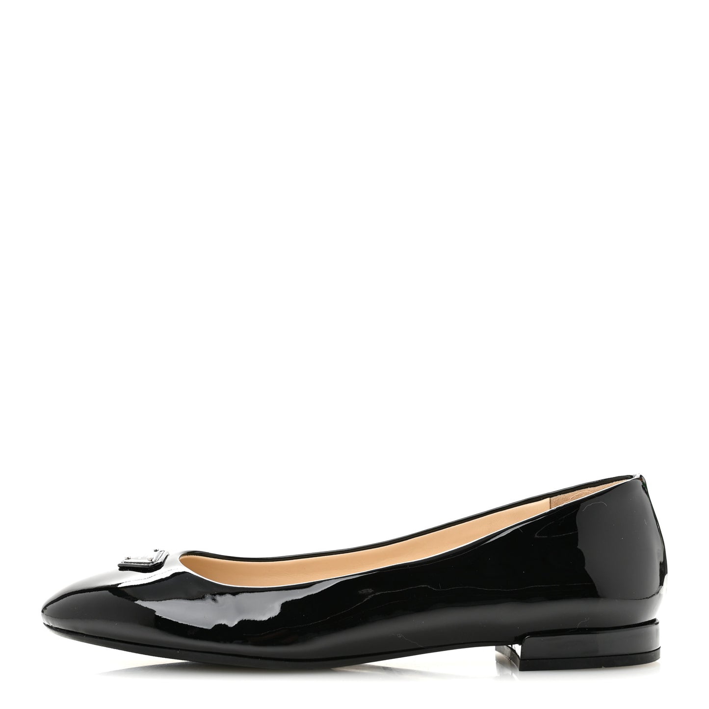 Patent Triangle Ballerina Flats 37 Black