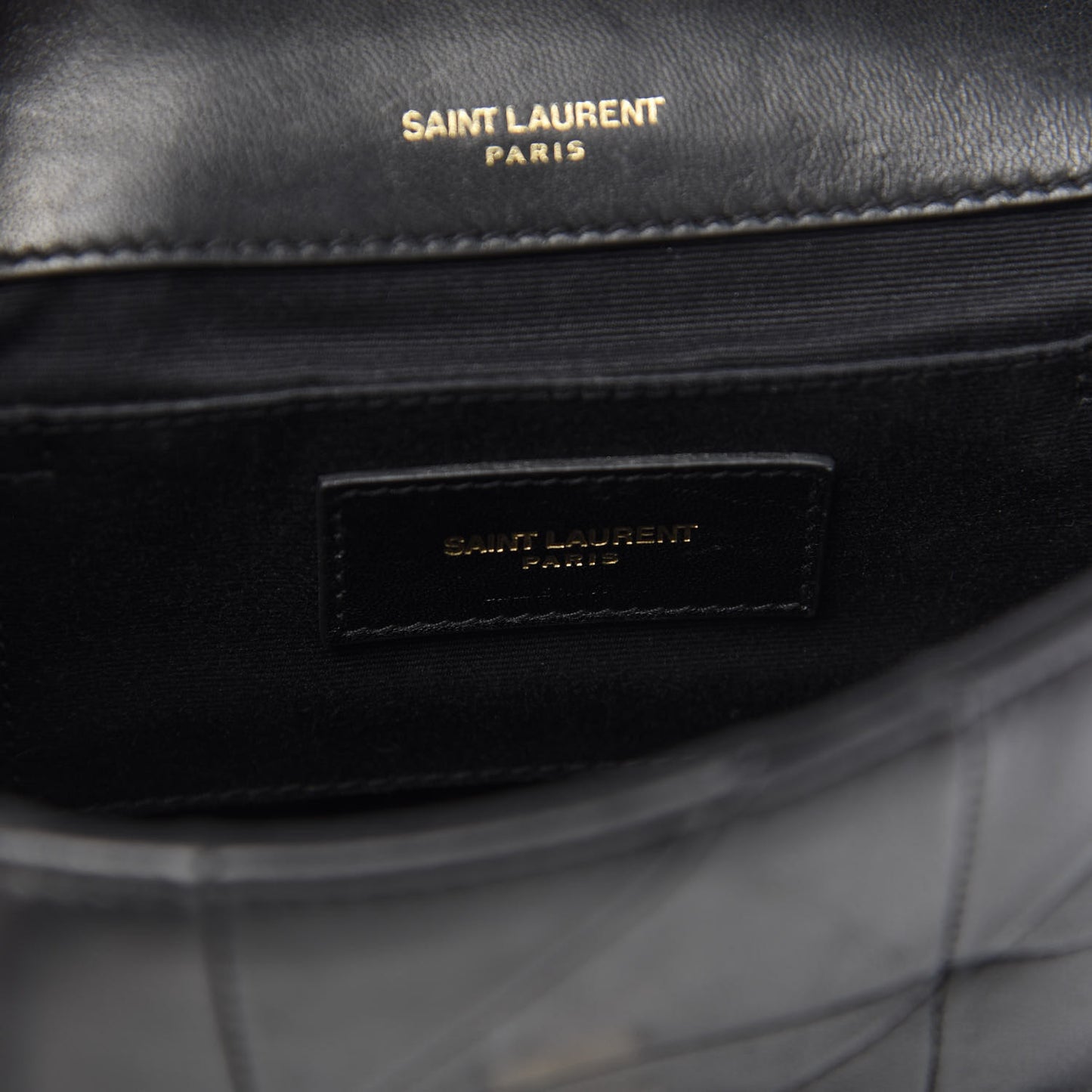 Lambskin Patchwork Monogram Small Jamie Black