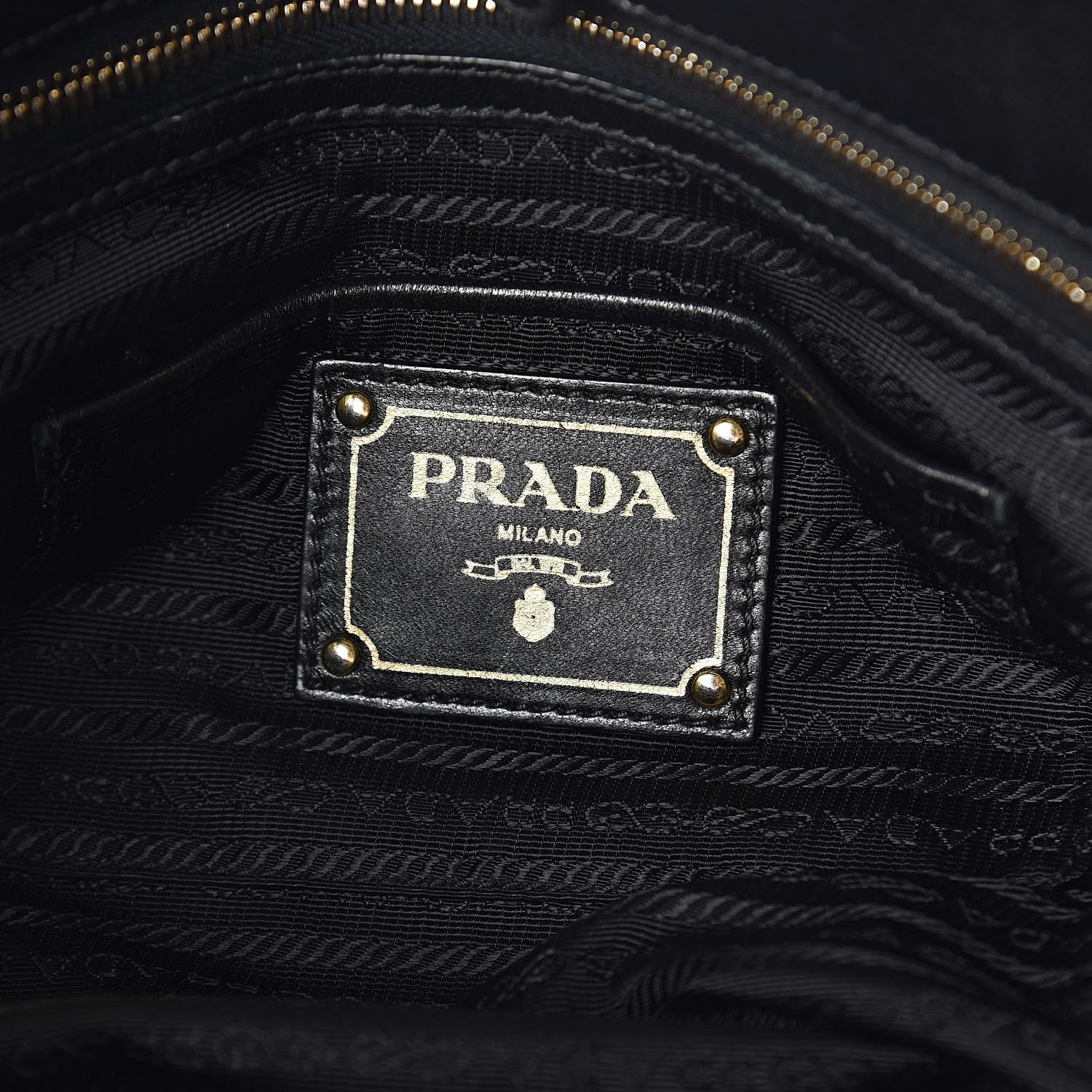 Prada Nappa Gaufre Tote Black 6 of 9