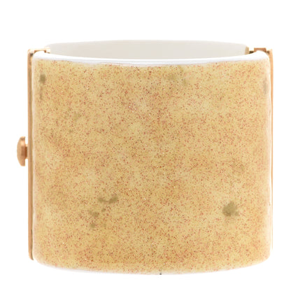Chanel Resin Crystal CC Cuff Gold Glitter White 3 of 8