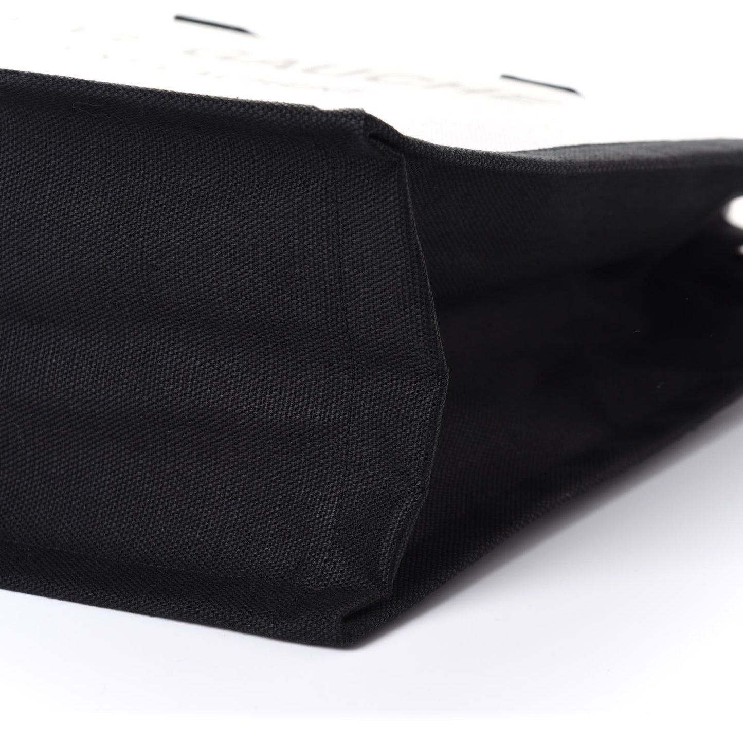 Linen Calfskin Rive Gauche North South Tote White Black