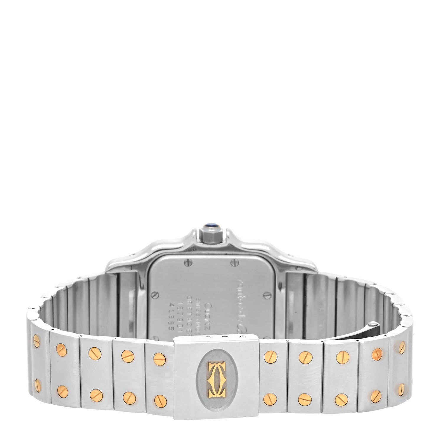 Cartier Stainless Steel 18K Yellow Gold 29mm Santos De Cartier Galbee Quartz Watch 3 of 4