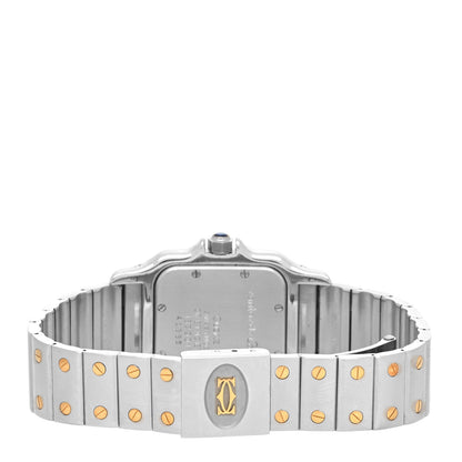 Cartier Stainless Steel 18K Yellow Gold 29mm Santos De Cartier Galbee Quartz Watch 3 of 4