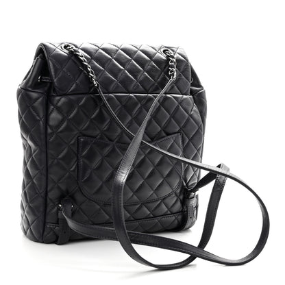 Chanel Calfskin Quilted Large Urban Spirit Backpack Dark Purple 3 of 12