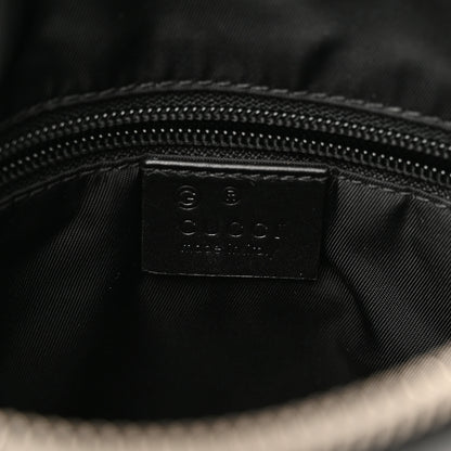 Gucci Techno Canvas Selleria Calfskin Web Small Flat Messenger Bag Black 6 of 10