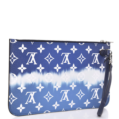 Louis Vuitton Monogram Escale Neverfull MM GM Pochette Blue 3 of 7