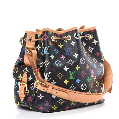 Louis Vuitton Monogram Multicolor Petit Noe Black 2 of 12