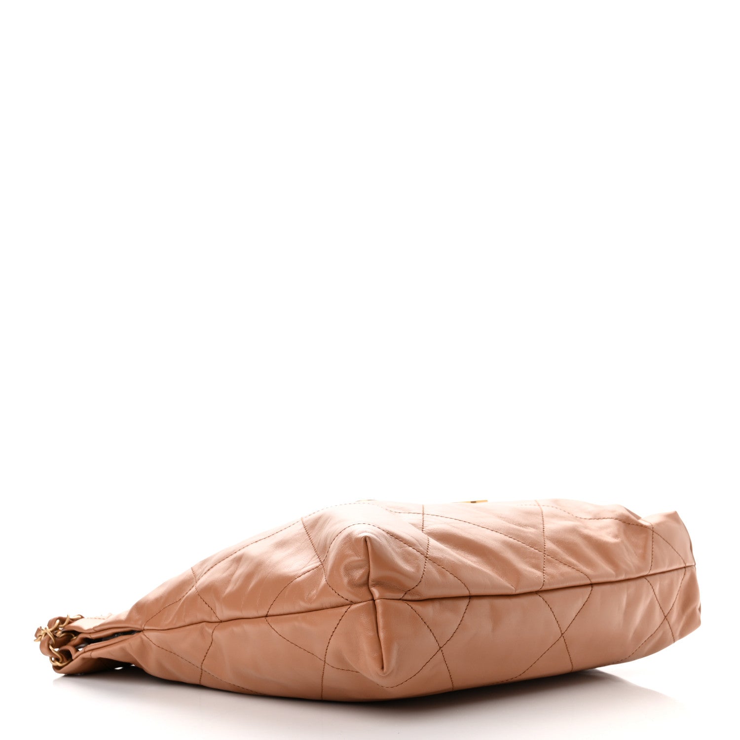 Chanel Shiny Calfskin Quilted Small Chanel 22 Camel 5 of 11