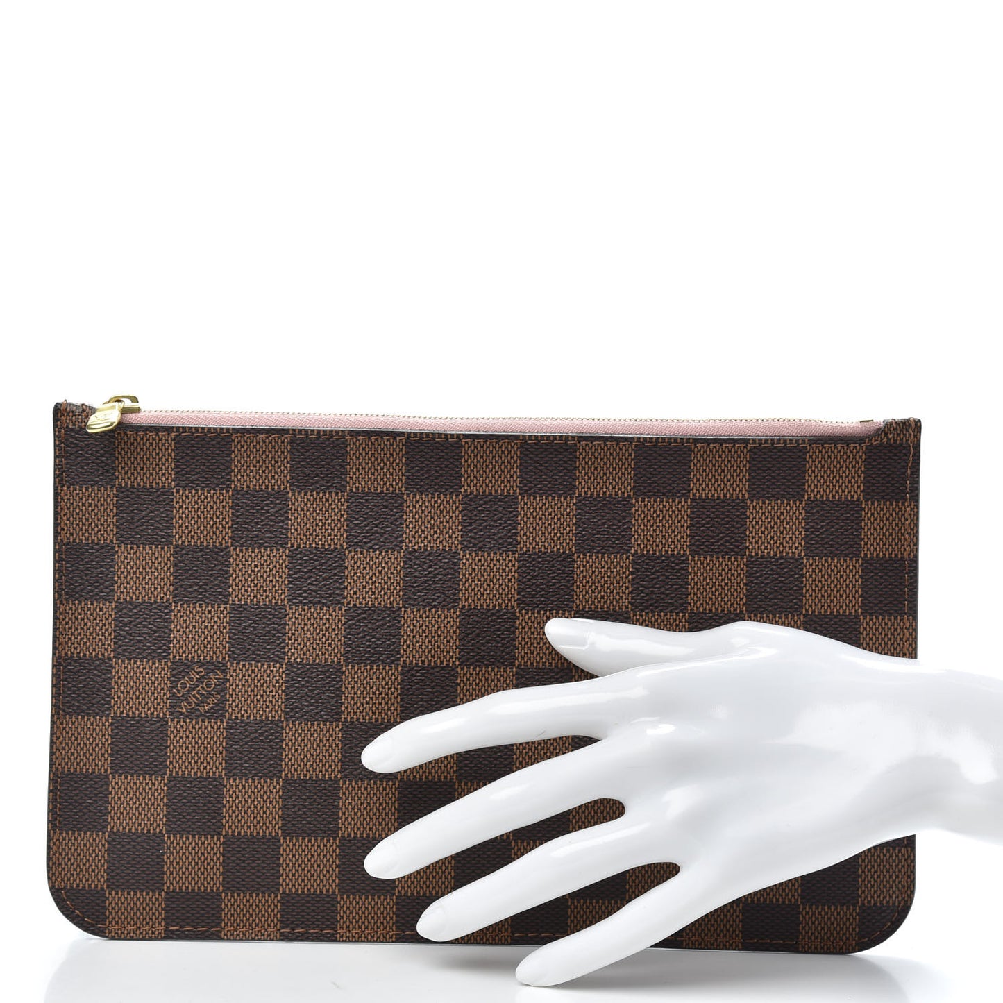 Damier Ebene Neverfull MM GM Pochette Rose Ballerine