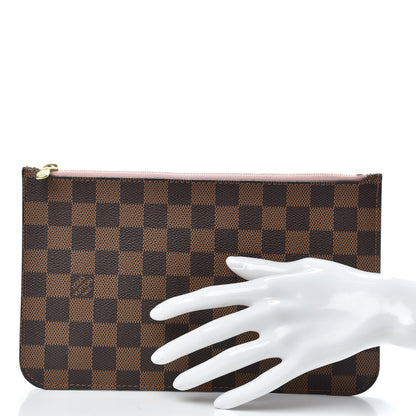 Louis Vuitton Damier Ebene Neverfull MM GM Pochette Rose Ballerine 2 of 7
